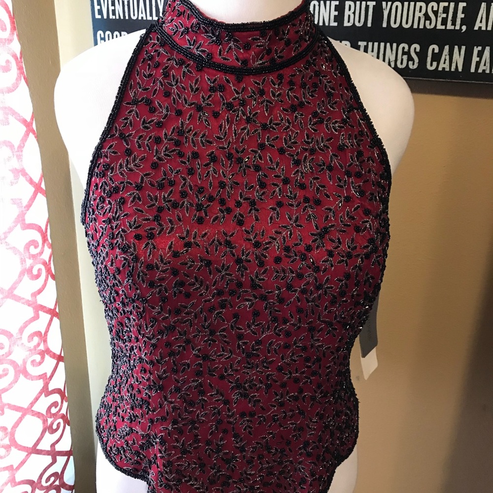 Adrianna Papell Beaded Blouse